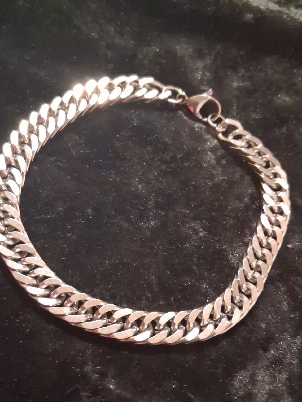 Classic Men's Silver Cuban Link Bracelet - Polished Chain Xl Sz 9.5
